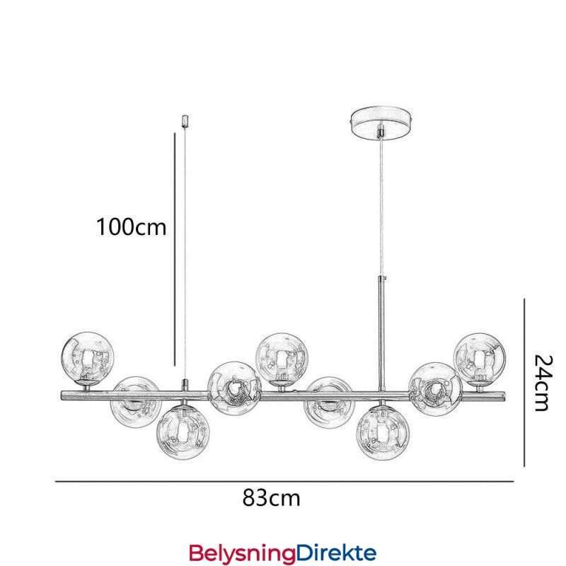 Pendellampe Moderne Enkel Magiske Bønner Molekylær Smijerns Glass Taklampe