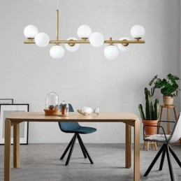 Pendellampe Moderne Enkel Magiske Bønner Molekylær Smijerns Glass Taklampe