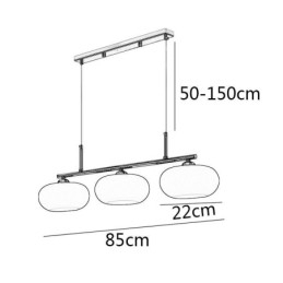 Nordisk Glassanhengslampe Kreativ Smijerns Taklampe