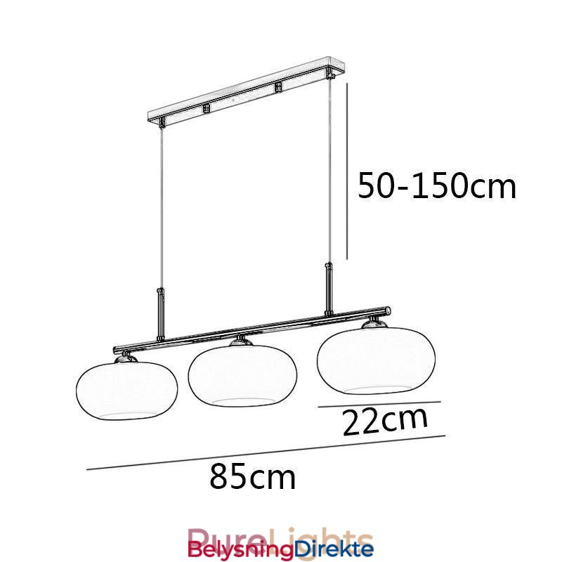 Nordisk Glassanhengslampe Kreativ Smijerns Taklampe