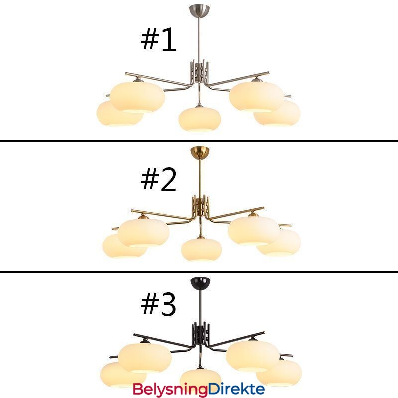 Nordisk Glassanhengslampe Kreativ Smijerns Taklampe