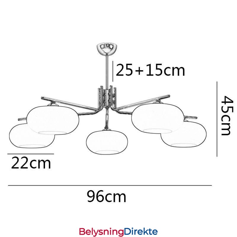 Nordisk Glassanhengslampe Kreativ Smijerns Taklampe