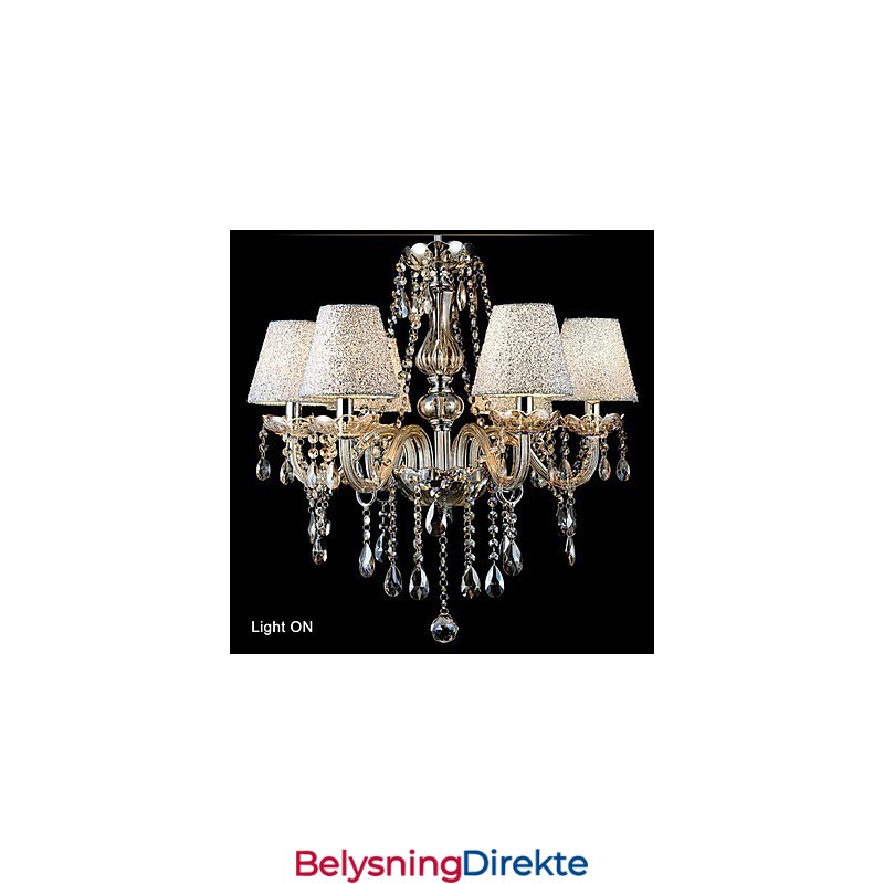 Moderne Samtids Klassisk Vintage Krystall Galvanisert Glass Lysekrone