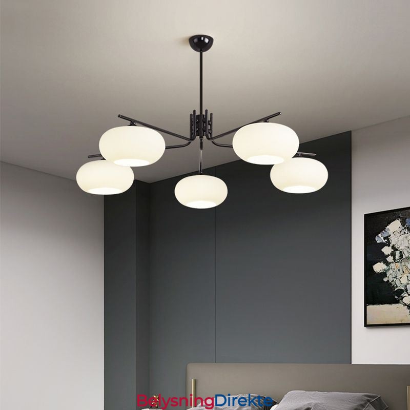 Nordisk Glassanhengslampe Kreativ Smijerns Taklampe