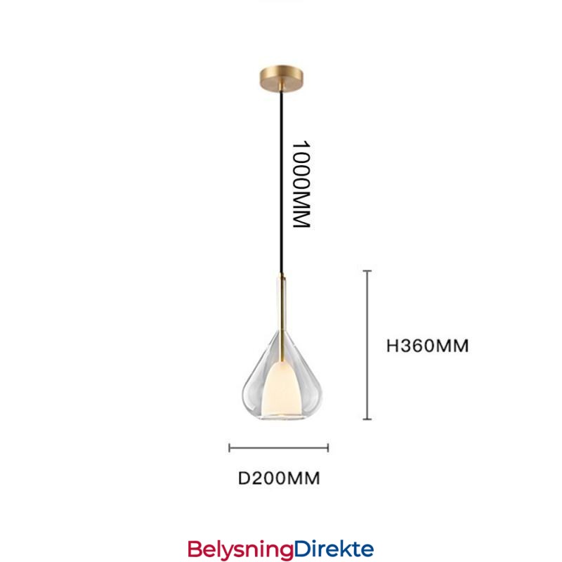 Pendellampe Moderne Minimalistiske Doble Glass Taklamper