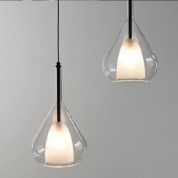 Pendellampe Moderne Minimalistiske Doble Glass Taklamper