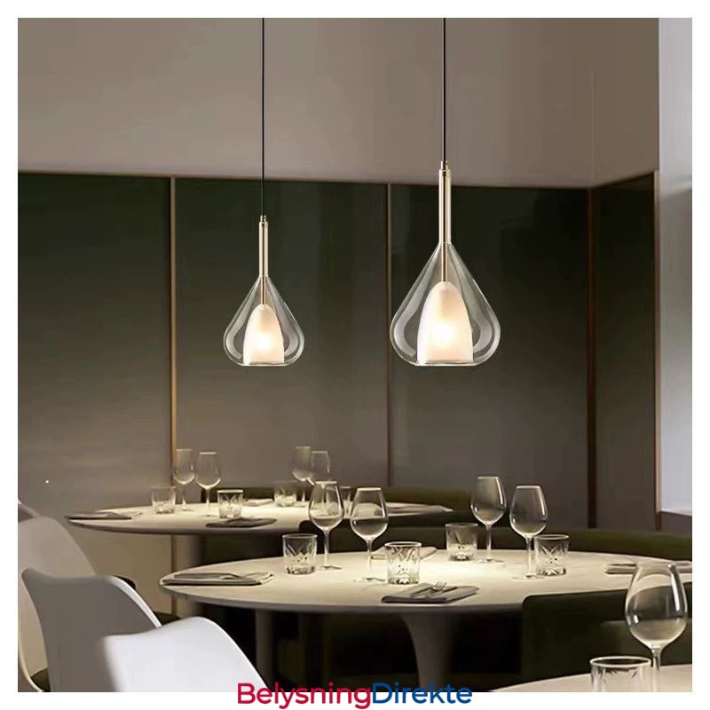 Pendellampe Moderne Minimalistiske Doble Glass Taklamper