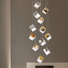 Kreativ Glass Pendellampe Paviljong Taklamper