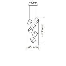 Kreativ Glass Pendellampe Paviljong Taklamper