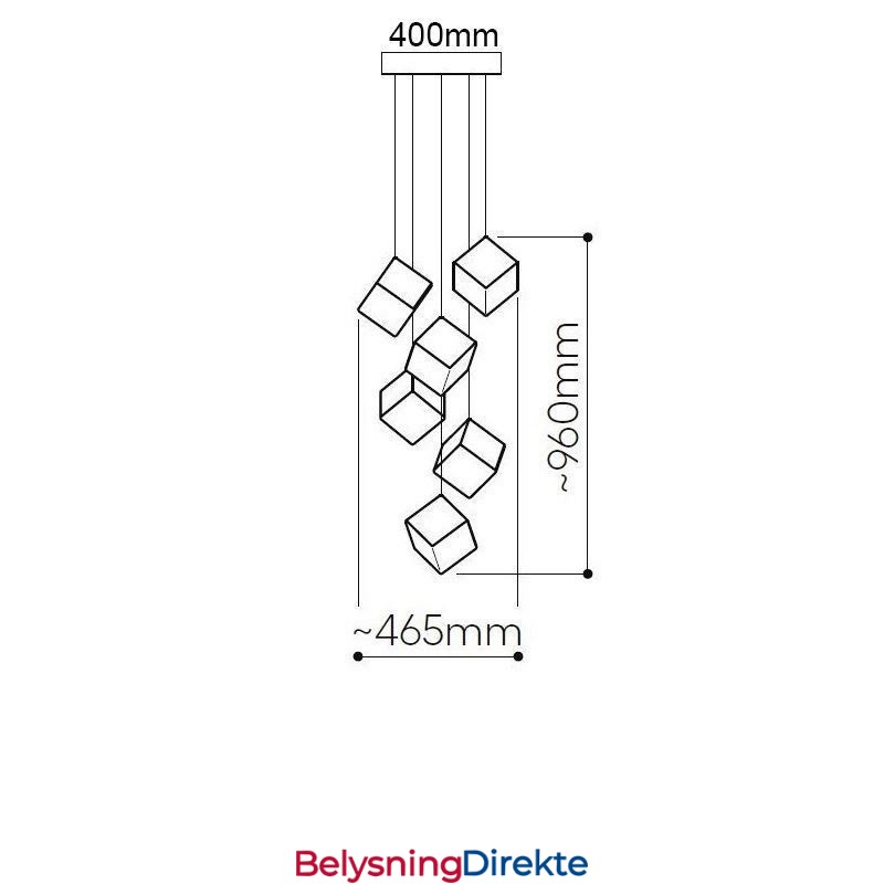 Kreativ Glass Pendellampe Paviljong Taklamper