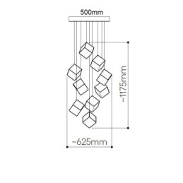 Kreativ Glass Pendellampe Paviljong Taklamper
