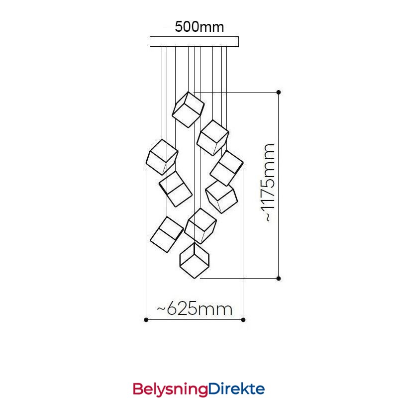 Kreativ Glass Pendellampe Paviljong Taklamper
