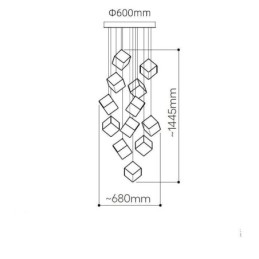 Kreativ Glass Pendellampe Paviljong Taklamper
