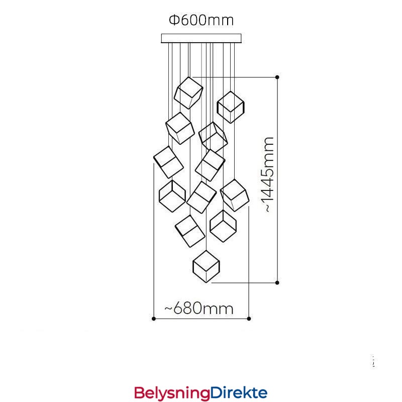 Kreativ Glass Pendellampe Paviljong Taklamper