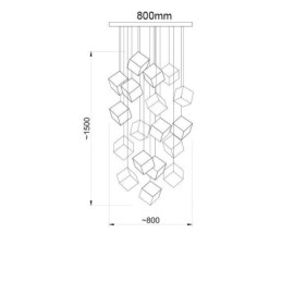 Kreativ Glass Pendellampe Paviljong Taklamper