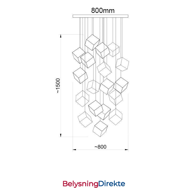 Kreativ Glass Pendellampe Paviljong Taklamper