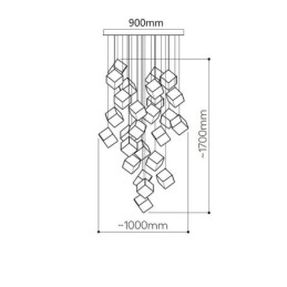 Kreativ Glass Pendellampe Paviljong Taklamper