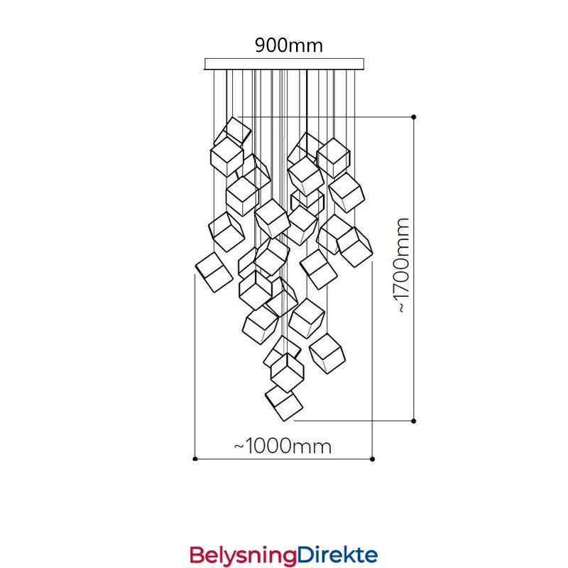 Kreativ Glass Pendellampe Paviljong Taklamper