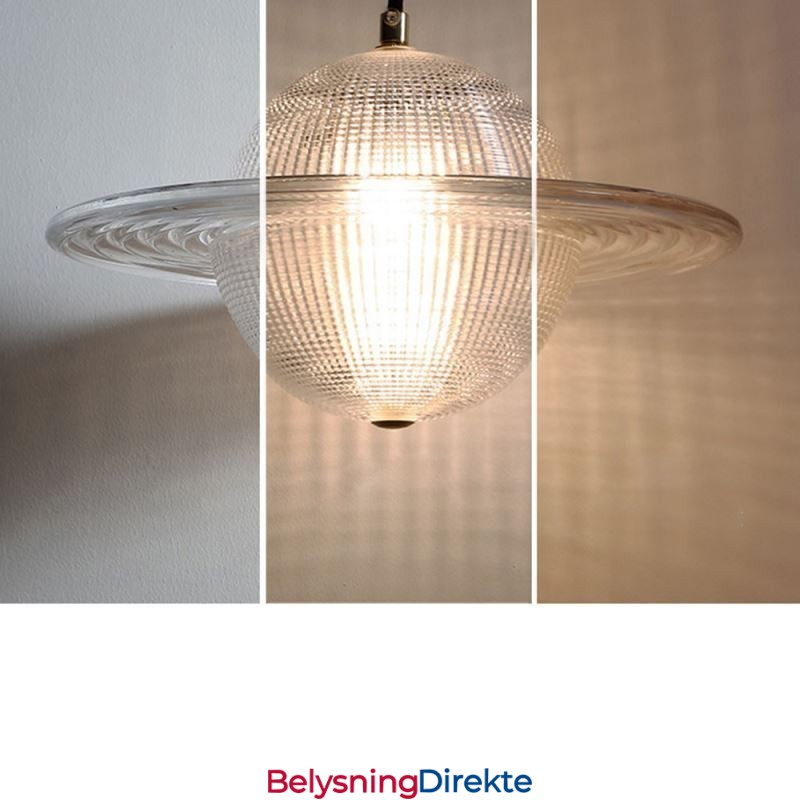 Moderne Taklampe I Glassform