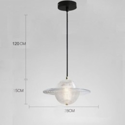 Moderne Taklampe I Glassform