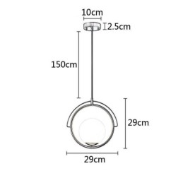 Glass Ball Pendellampe Dekor Hjem Hengelampe