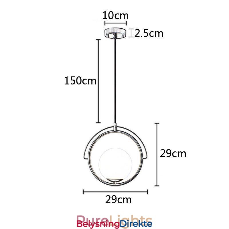 Glass Ball Pendellampe Dekor Hjem Hengelampe