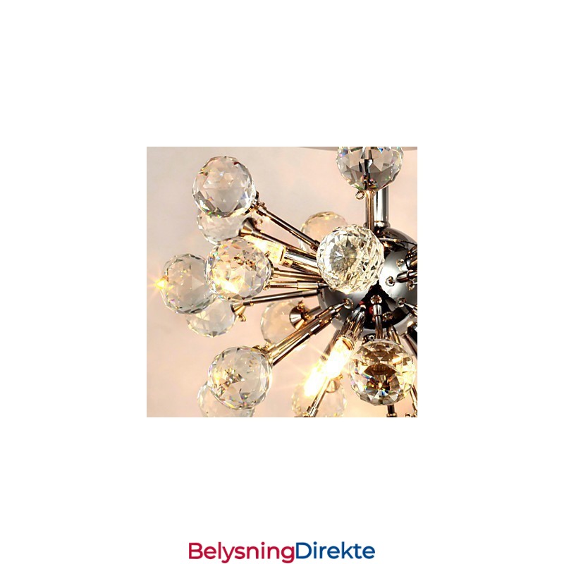 Moderne Samtids Krystall Mini-Style Krom Metall Lysekrone Innfelt Montering