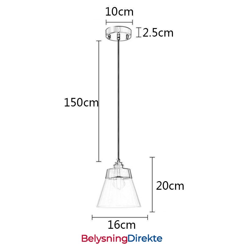 Moderne Glassanhengslampe Enkel Hengende Anhengslampe Med Klar Glassskjerm