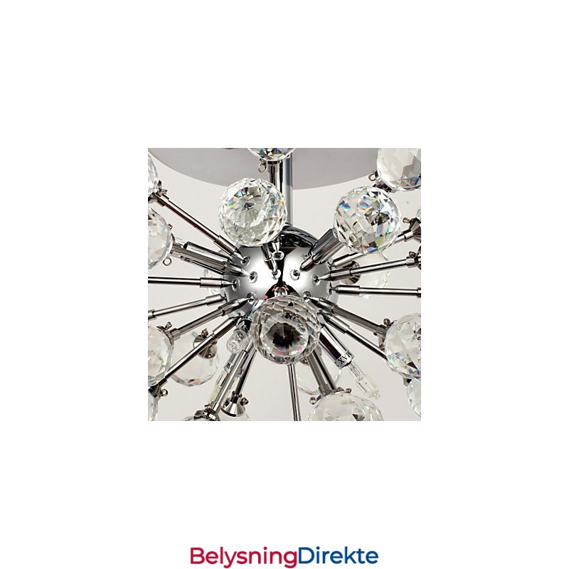 Moderne Samtids Krystall Mini-Style Krom Metall Lysekrone Innfelt Montering