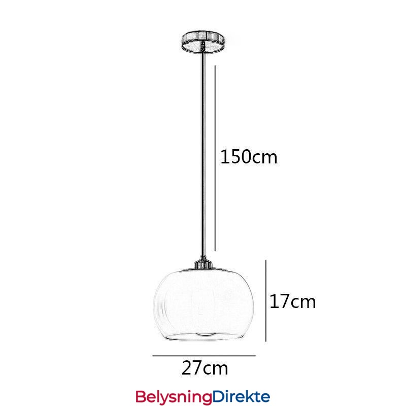 Moderne Glass Pendellampe Med Gresskardesign