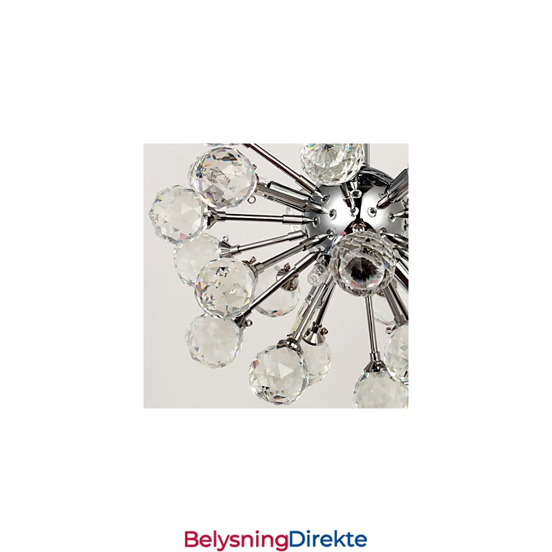 Moderne Samtids Krystall Mini-Style Krom Metall Lysekrone Innfelt Montering