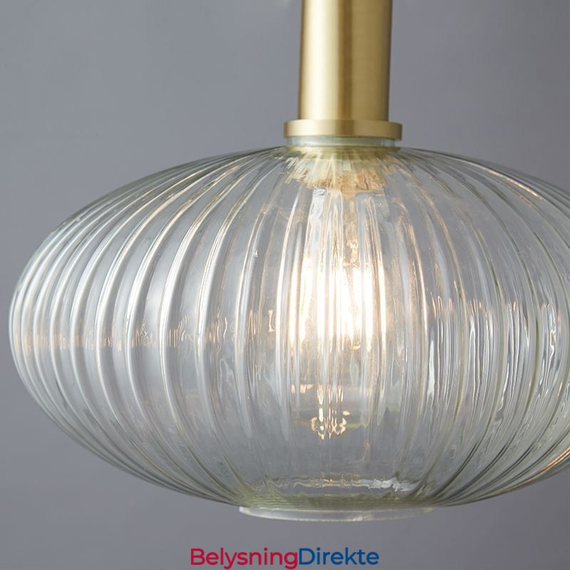 Moderne Pendellampe Med Én Lyskilde I Glass, Pendellampeøy