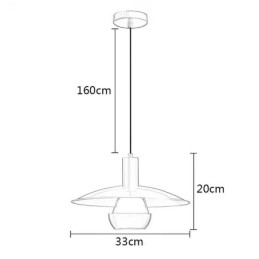 Børstet Gullfarget Pendellampe Med Enkelt Hode