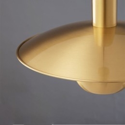 Børstet Gullfarget Pendellampe Med Enkelt Hode