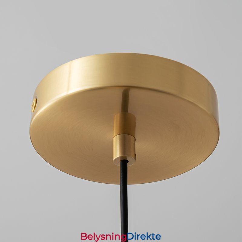 Børstet Gullfarget Pendellampe Med Enkelt Hode