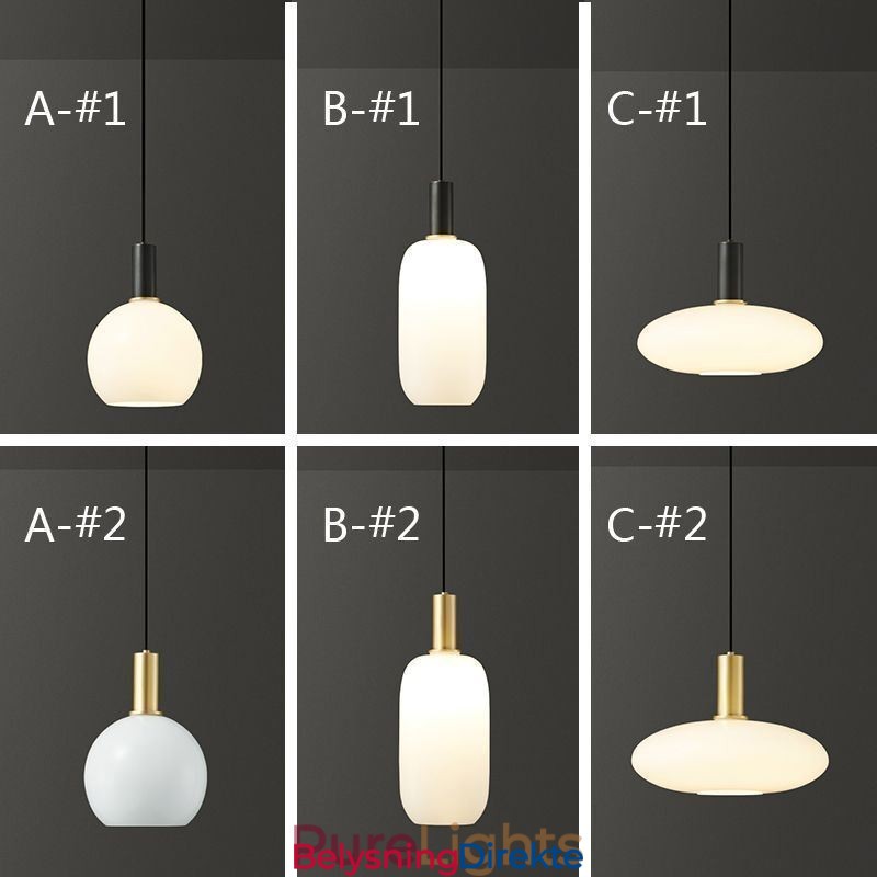 Moderne Enkel Pendellampe I Glass