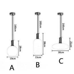 Moderne Enkel Pendellampe I Glass