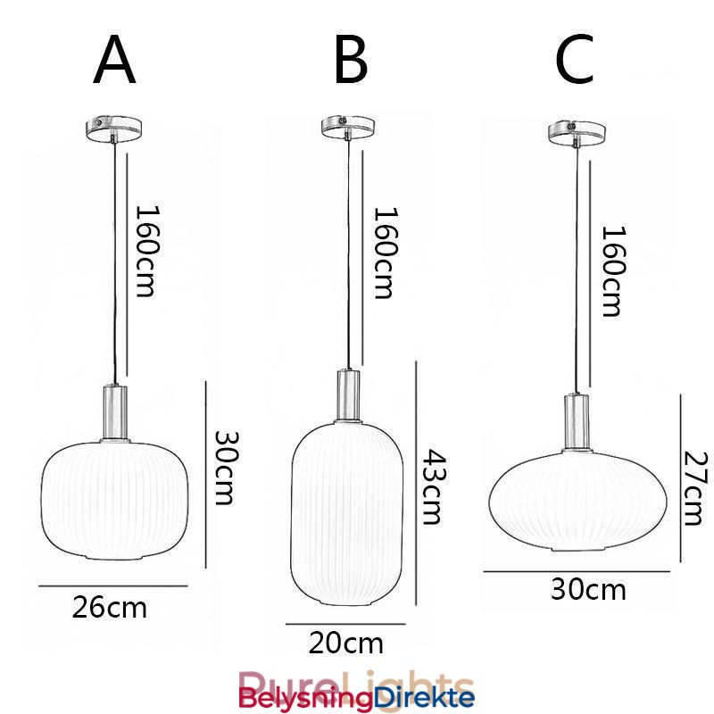 Moderne Pendellampe Enkle Kreative Glasshengelamper