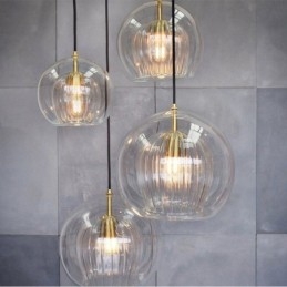 Moderne Glass Pendellampe Med Enkelt Hode