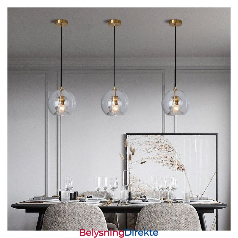 Moderne Glass Pendellampe Med Enkelt Hode
