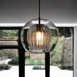 Moderne Glass Pendellampe Med Enkelt Hode