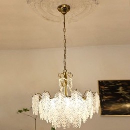 Elegant Glass Pendellampe Bladformet Hengelampe