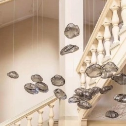 Kreativ Nordisk Pendellampe I Glass, Lysekrone, Kunsthengende Lampe