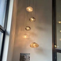 Kreativ Nordisk Pendellampe I Glass, Lysekrone, Kunsthengende Lampe