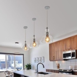 Moderne Jernanhengslampe I Glass, Gourd-Stil