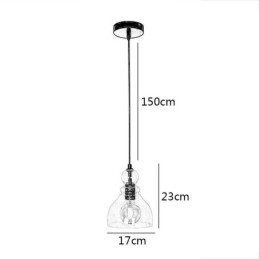 Moderne Jernanhengslampe I Glass, Gourd-Stil