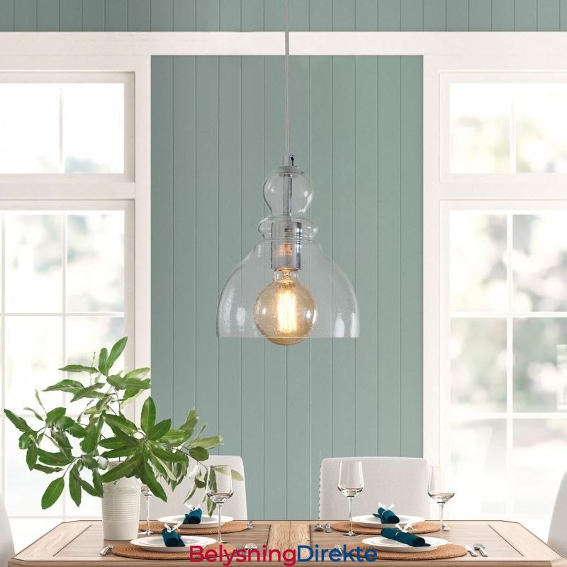 Moderne Jernanhengslampe I Glass, Gourd-Stil