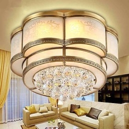 Tradisjonell Klassisk Rustikk Hytte Krystall Messing Metall Innfelt