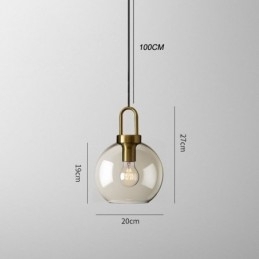 Pendellampe Med 3 Lys Og Glassskjerm, Øy