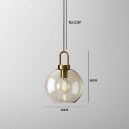 Pendellampe Med 3 Lys Og Glassskjerm, Øy